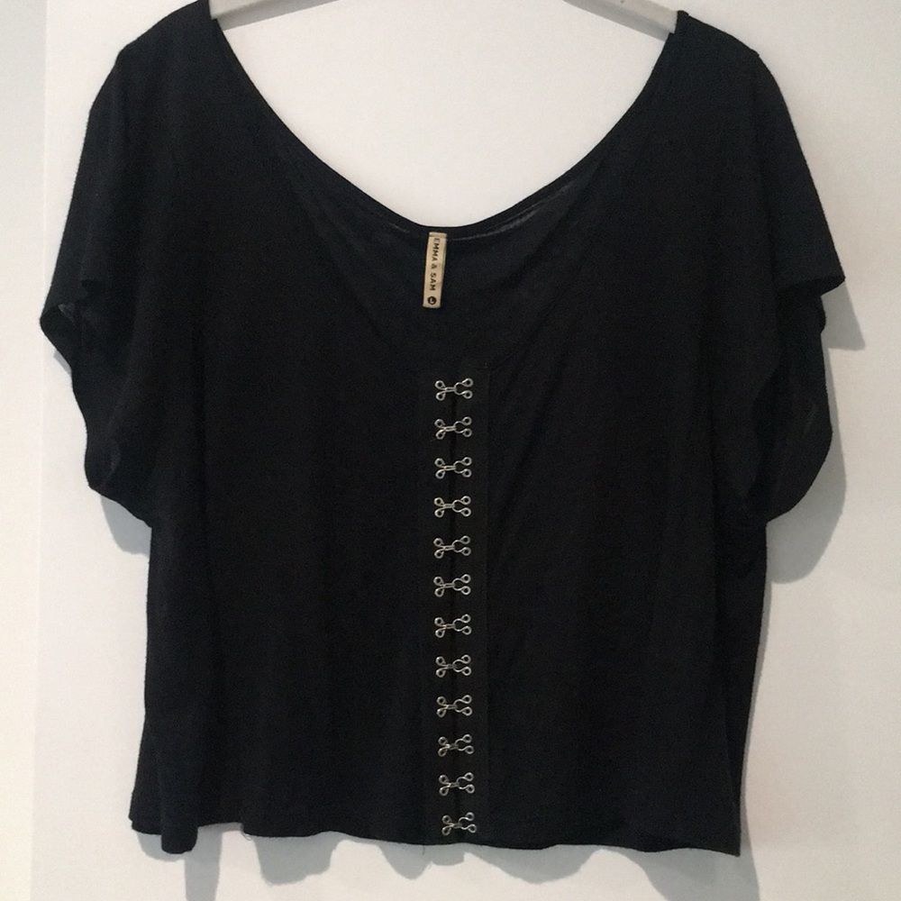 LF hook & eye crop top